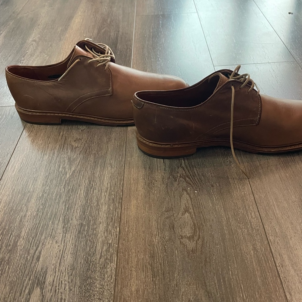 Allen Edmonds Brown Leather Derby Shoes - Picture 3 of 7